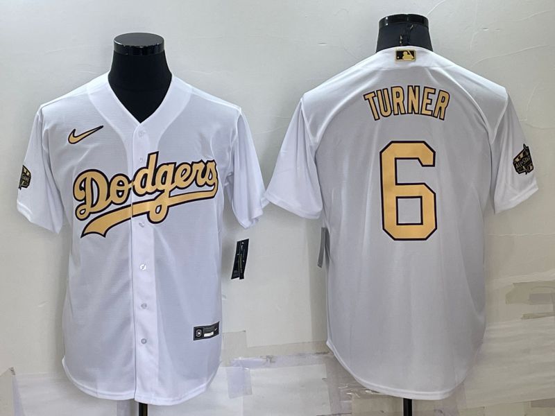 Men Los Angeles Dodgers #6 Turner White 2022 All Star Game Nike MLB Jersey